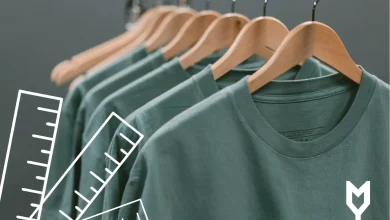 راهنمای انتخاب سایز مناسب در خرید لباس 1 چند تیشرت سبزرنگ روی یک رگال