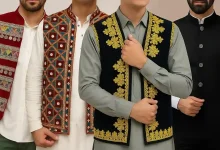 چهار مدل واسکت مردانه افغانی در رنگ‌های مختلف