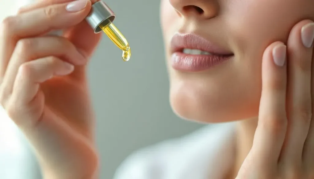 زدن روغن زیتون به صورت قبل از خواب چه فایدهای دارد؟ 2 زنی درحال روغن زدن روغن زیتون به صورتش